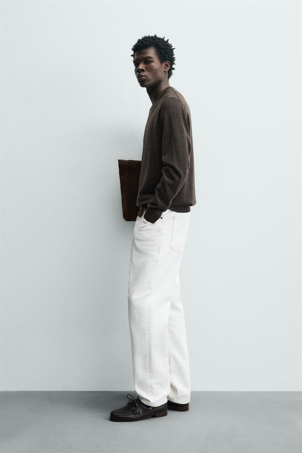 JERSEY REGULAR FIT LANA / marr?n vigor? - Zara фото 4