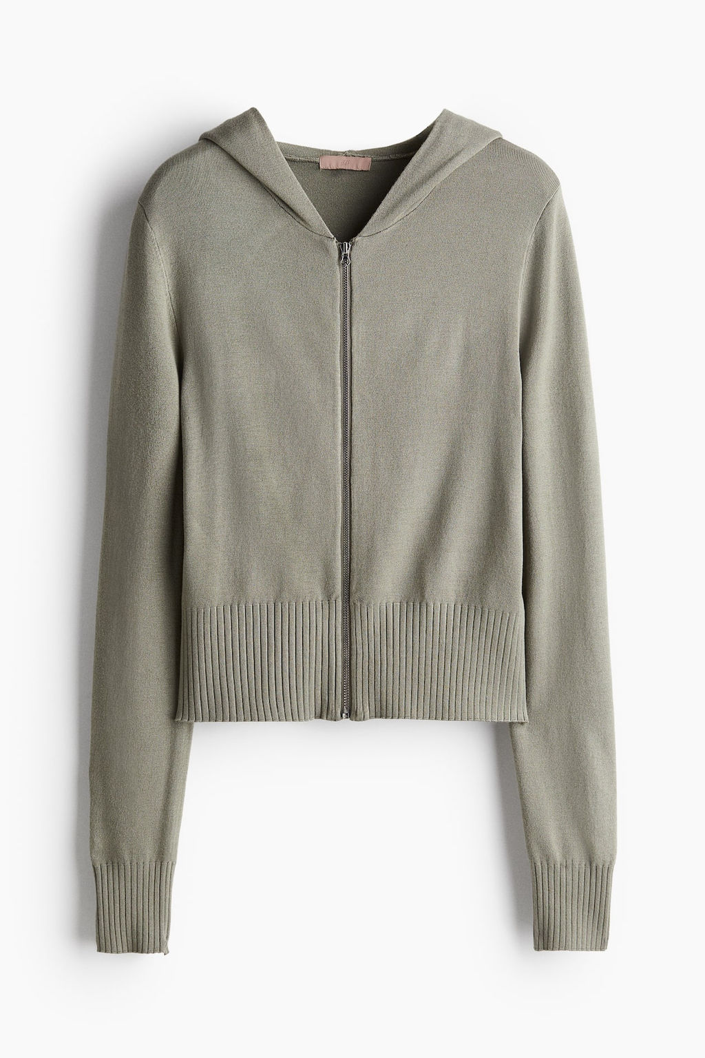 Chaqueta en punto fino con capucha y cremallera - H&m фото 5