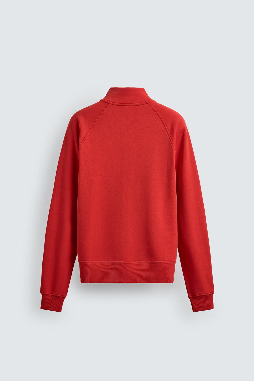 SUDADERA RELAXED FIT CREMALLERA CONTRASTE / Rojo - Zara фото 8
