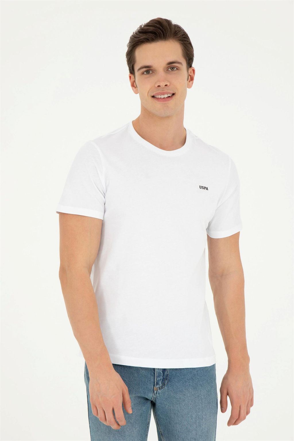 Мужская белая базовая футболка - U.s. polo assn фото 3