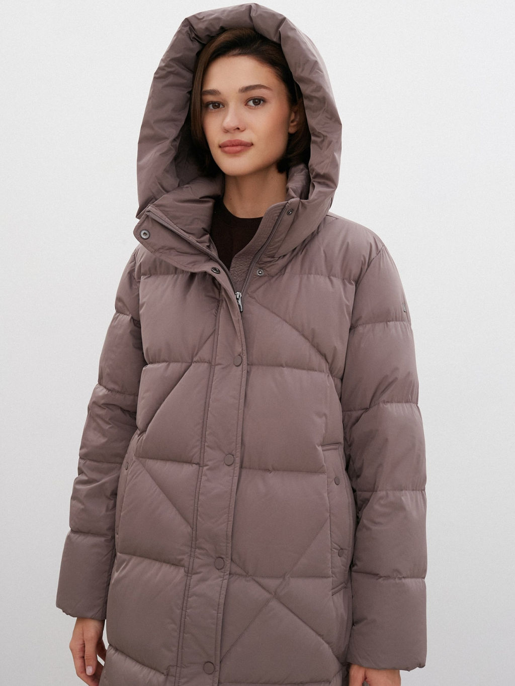 Conso/WDL 220522 - cappuccino Пуховое Пальто  фото 2