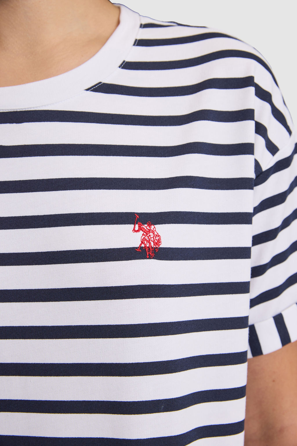 Kad_n Beyaz Bisiklet Yaka Ti__rt - U.s. polo assn фото 6