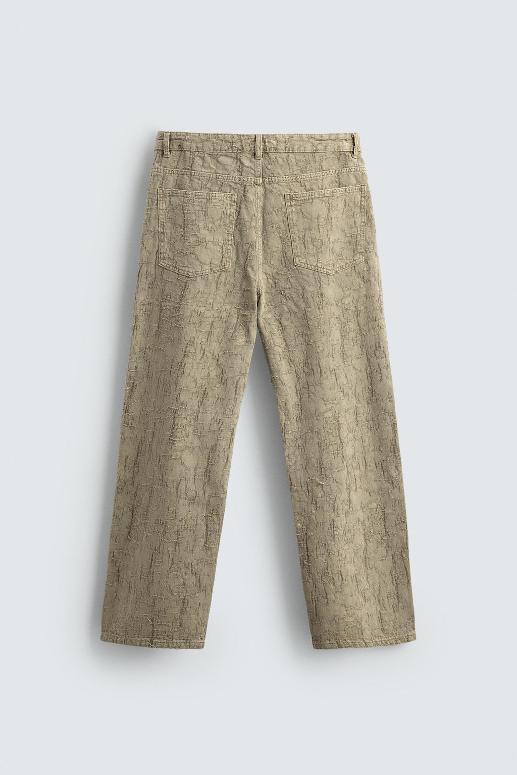 PANTAL?N STRAIGHT FIT JACQUARD / Khaki - Zara фото 8