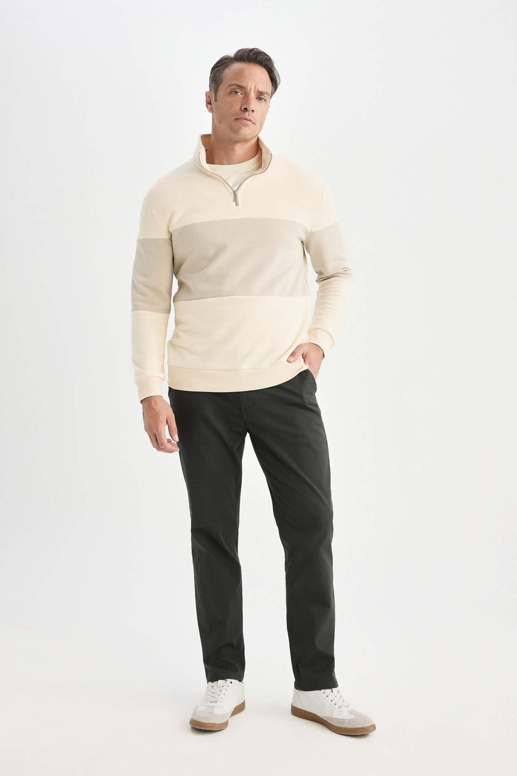 Regular Fit Normal Kesim Yazl?k Duz Paca Chino Kanvas Pantolon - Defacto фото 4