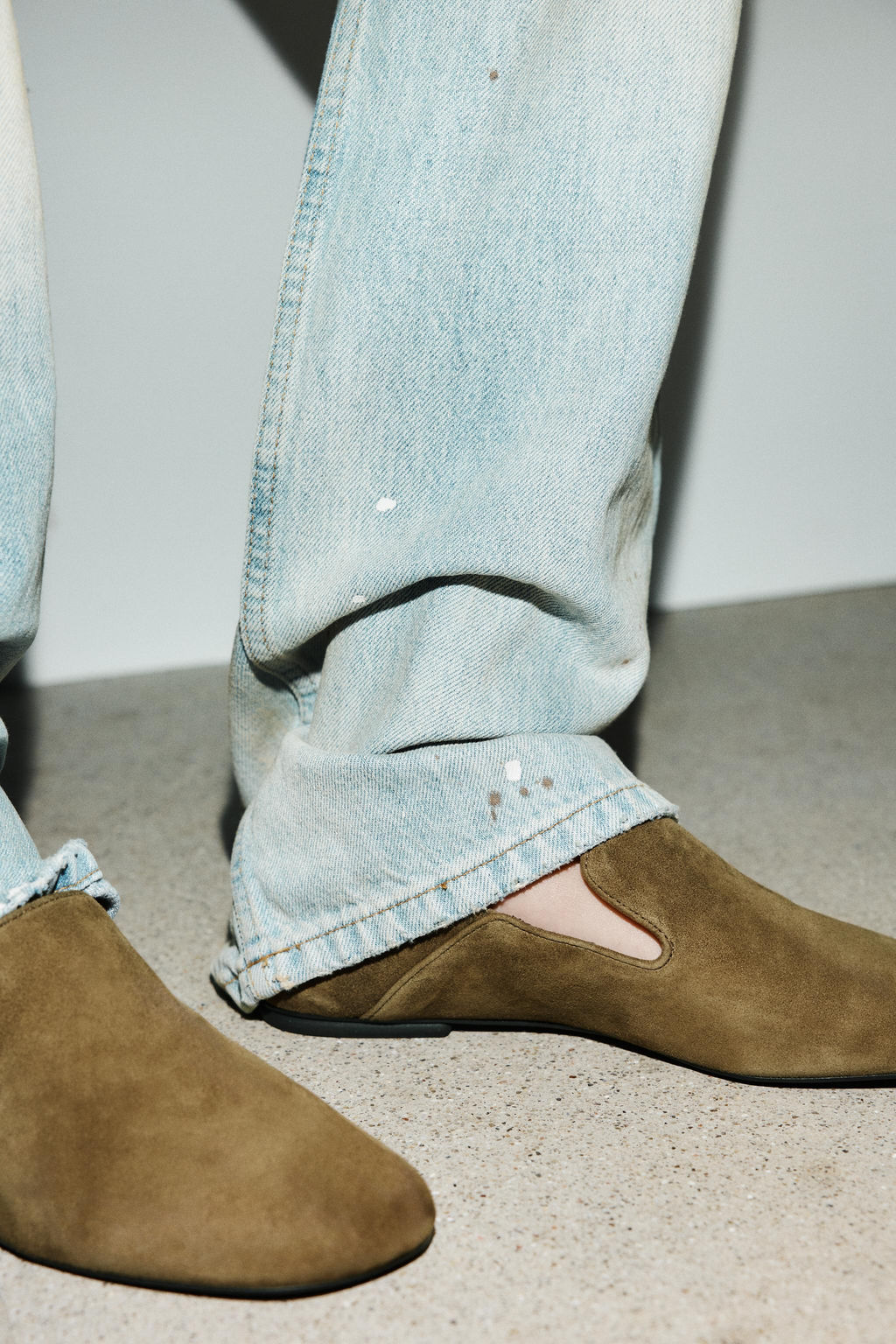 SUEDE HIGH VAMP LOAFERS