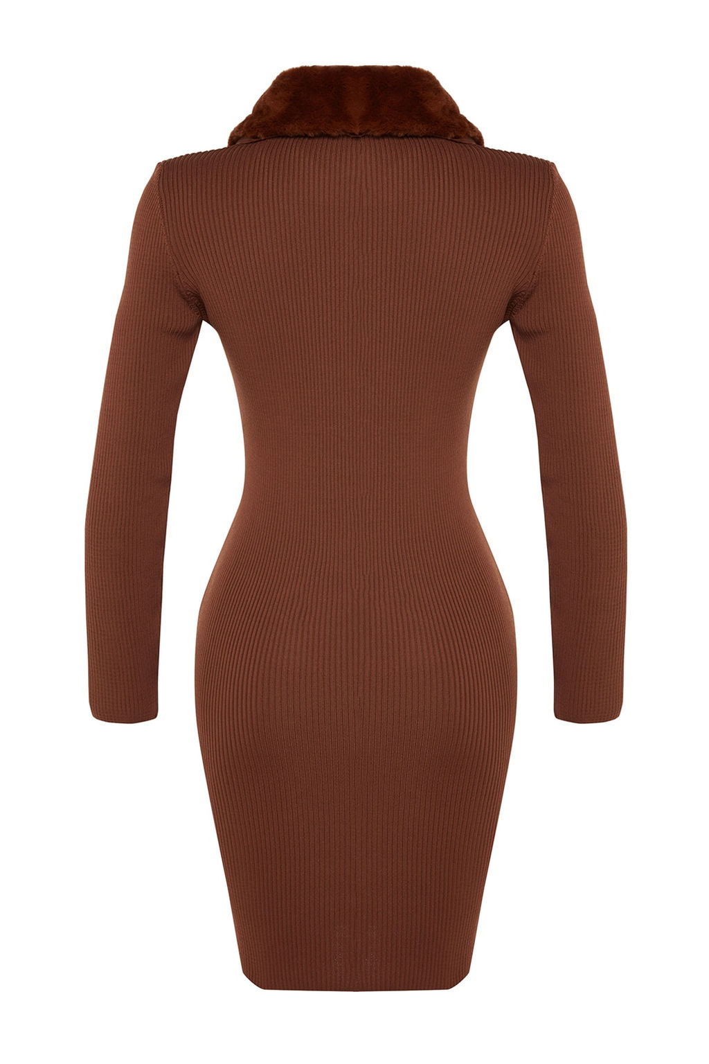 TRENDYOLMILLA Siyah Mini Triko Suni Kurk Detayl? Elbise TWOAW24EL00022 фото 17