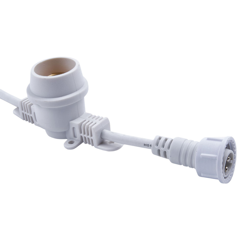 UDL-K110 40/E27/10M IP65 WHITE BELT-LIGHT Гирлянда Белт-лайт, 10м + 1,5м сетевой шнур. 40 патронов E27, шаг 25см. Белая. TM Uniel