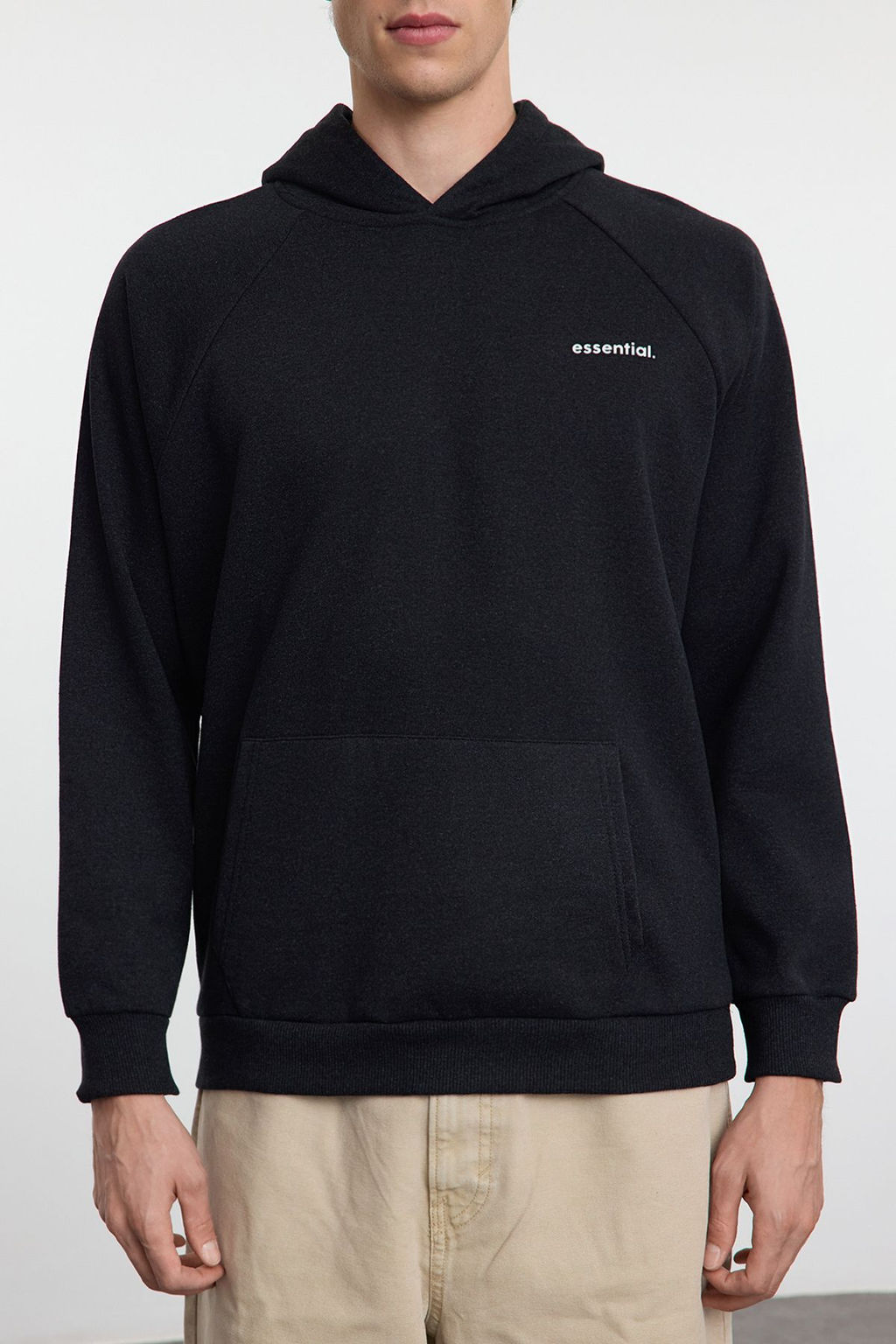 TRENDYOL MAN Bej Unisex Oversize/Genis Kesim Reglan Kol Sloganl? Kapusonlu Sweatshirt TMNAW25SW00156 - Trendyolmilla фото 22