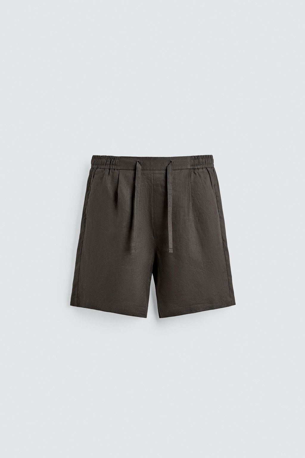 BERMUDA RELAXED FIT 100% LINO / Verde oscuro - Zara фото 6