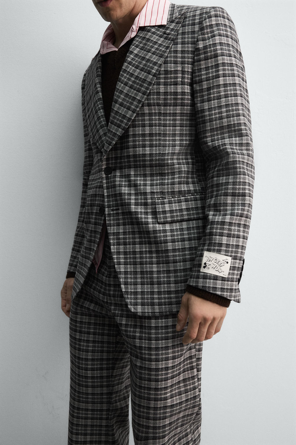 CHECK SUIT BLAZER HARRY LAMBERT FOR ZARA X DISNEY  фото 5