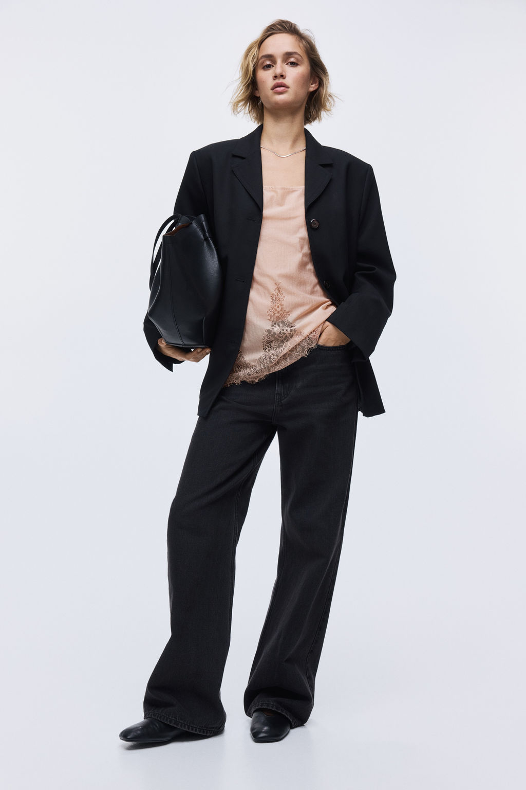 Top de tirantes con ribete de encaje - H&m фото 6