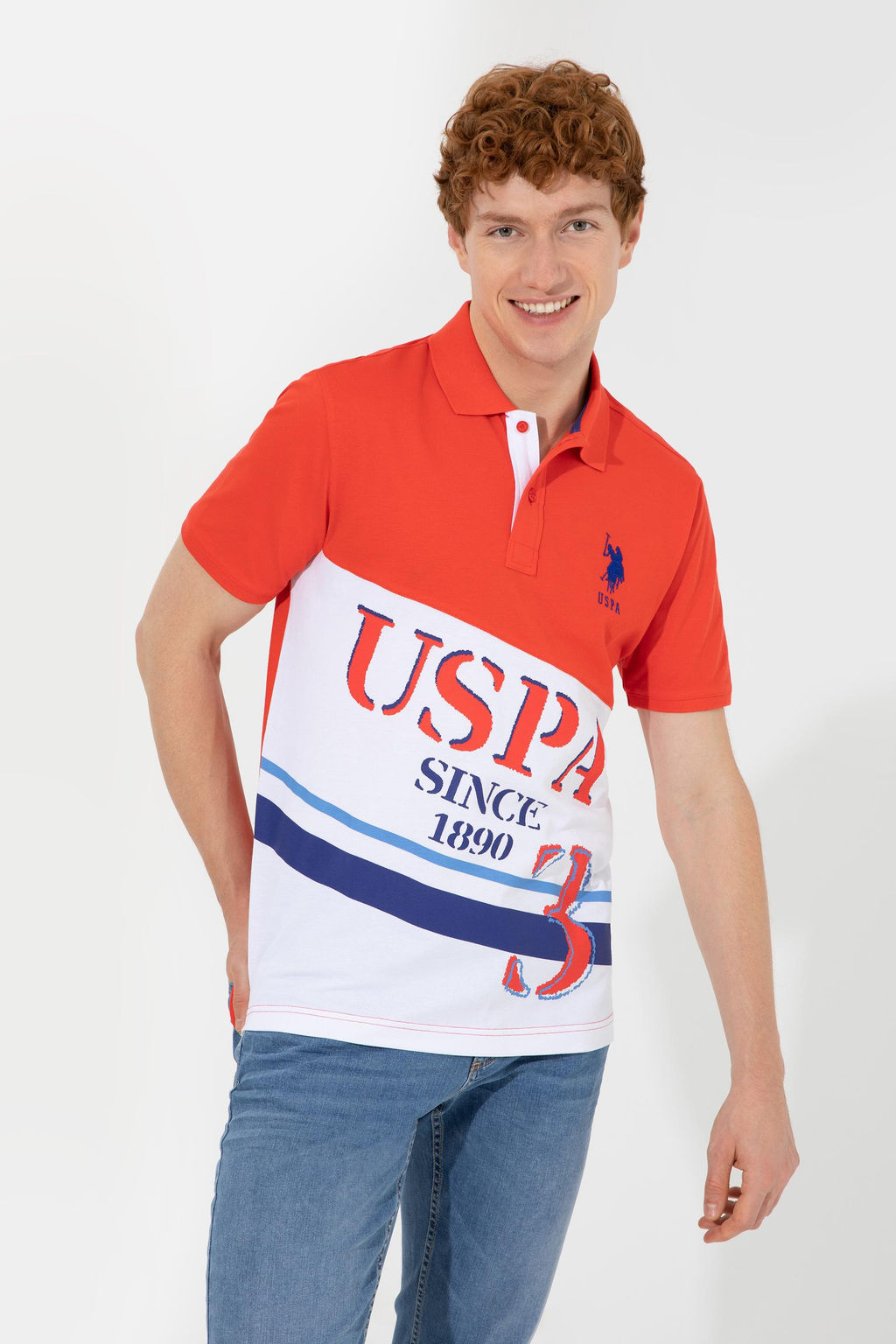 Мужской красный поло яка t -рубашка неожиданная скидка в корзине - U.s. polo assn фото 9