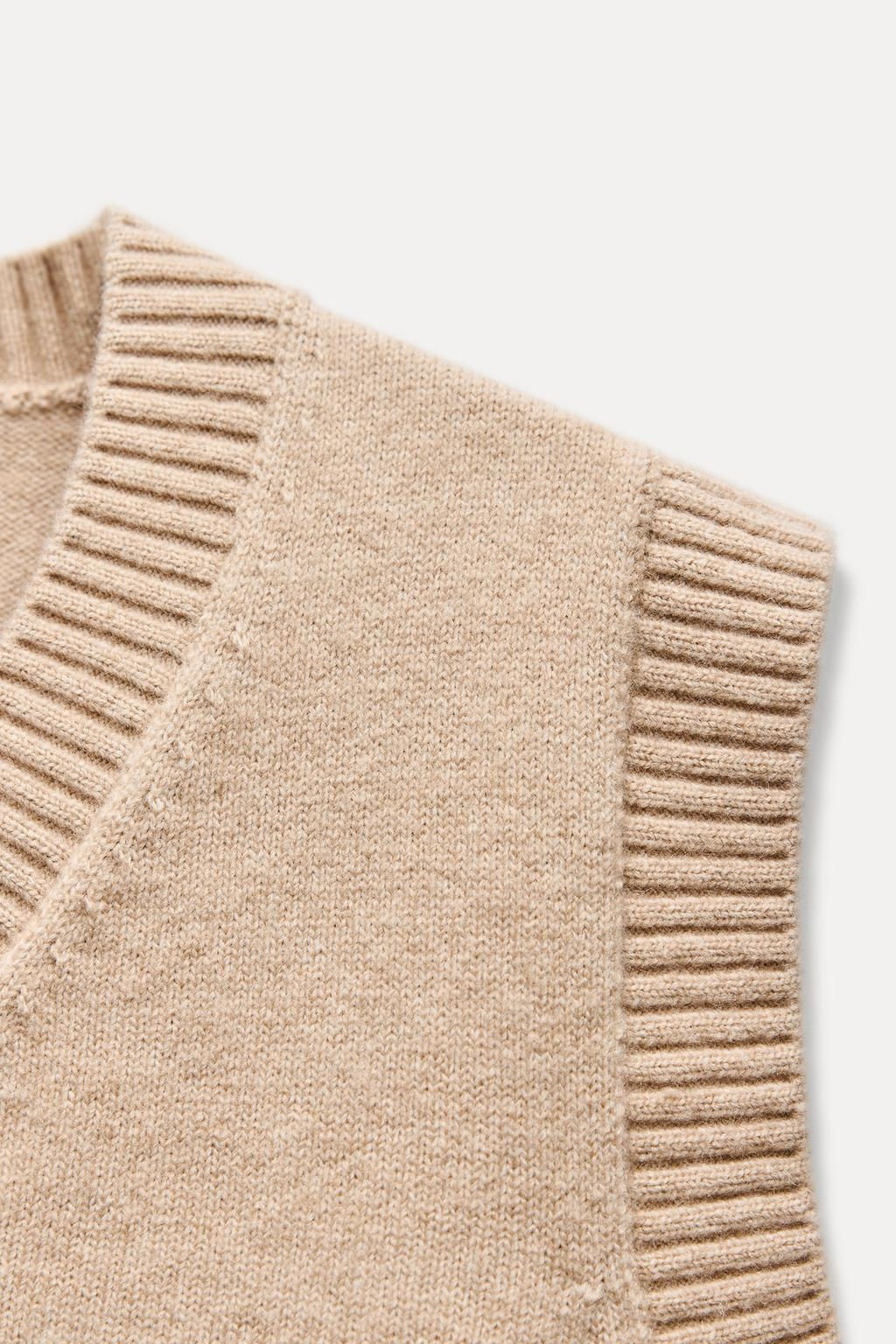 PLAIN KNIT SLEEVELESS JUMPER - Zara фото 10