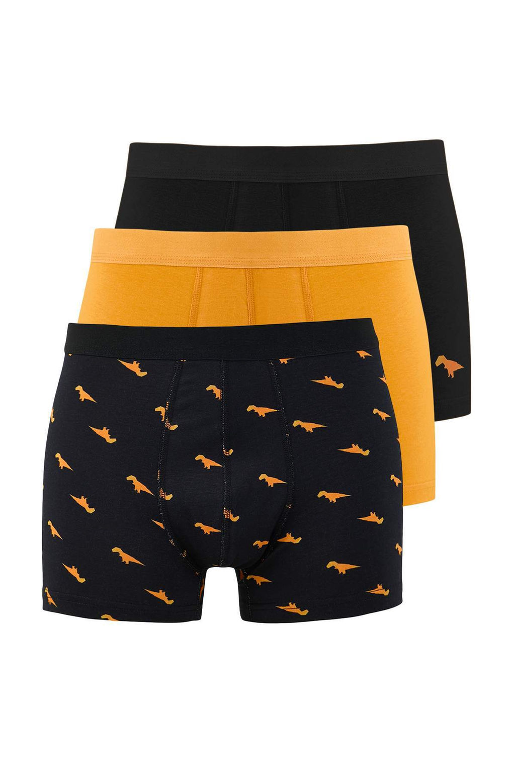 TRENDYOL MAN Cok Renkli 3lu Paket Desenli/Duz Pamuklu Boxer TMNAW25BX00011 - Trendyolmilla фото 2