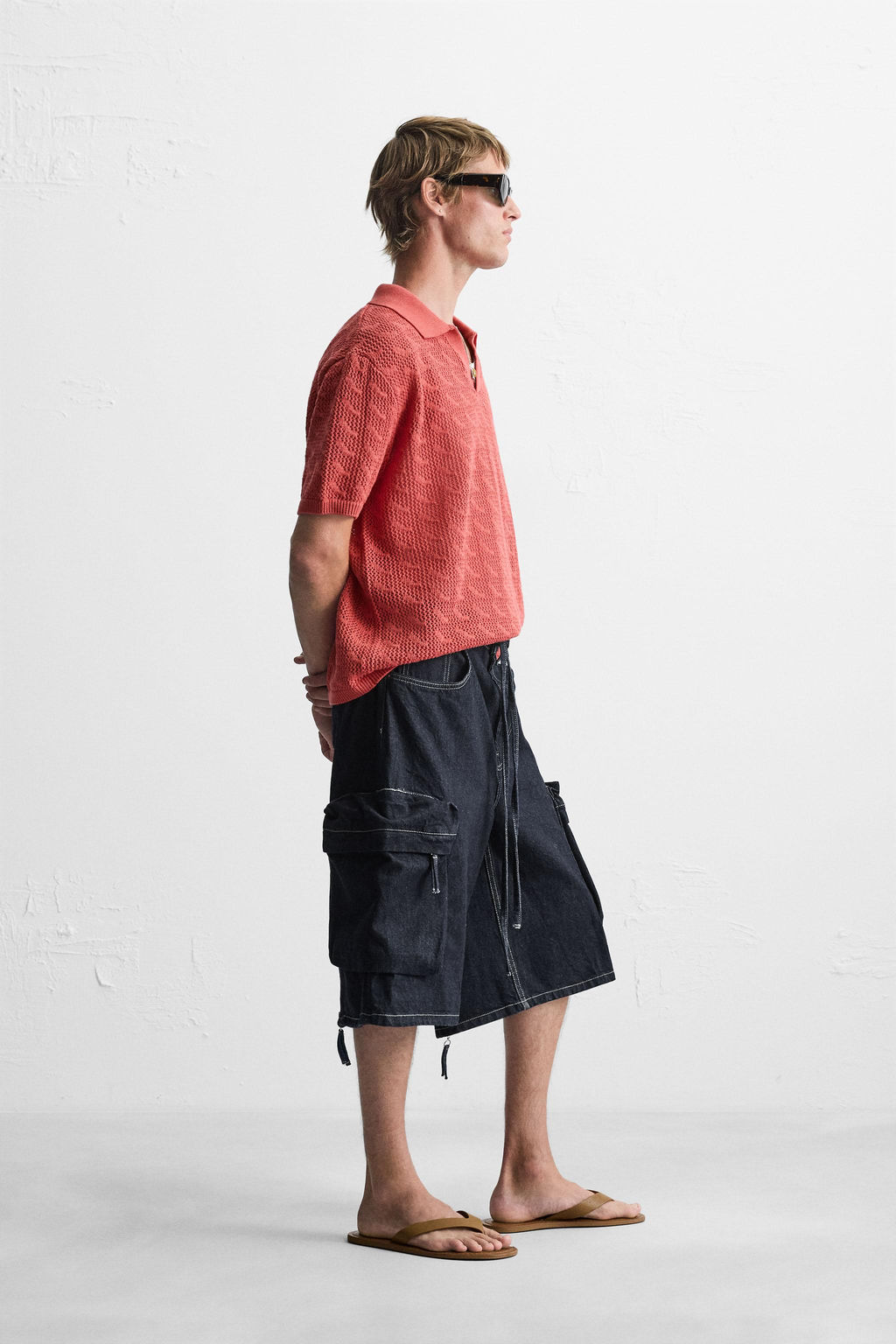 OPEN KNIT POLO SHIRT - Zara фото 4