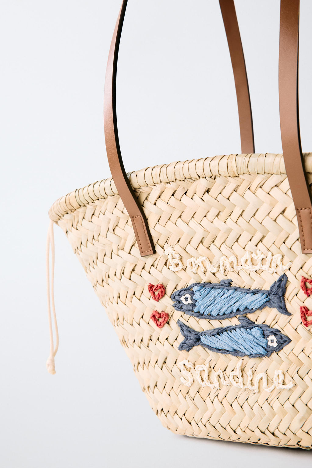 SHOPPER RAFIA PECES / Blanco Crudo - Zara фото 3