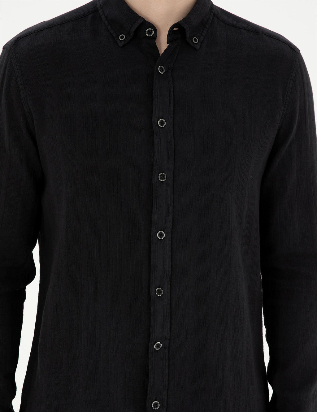 Siyah Regular Fit Uzun Kollu G_mlek - Pierre cardin фото 6
