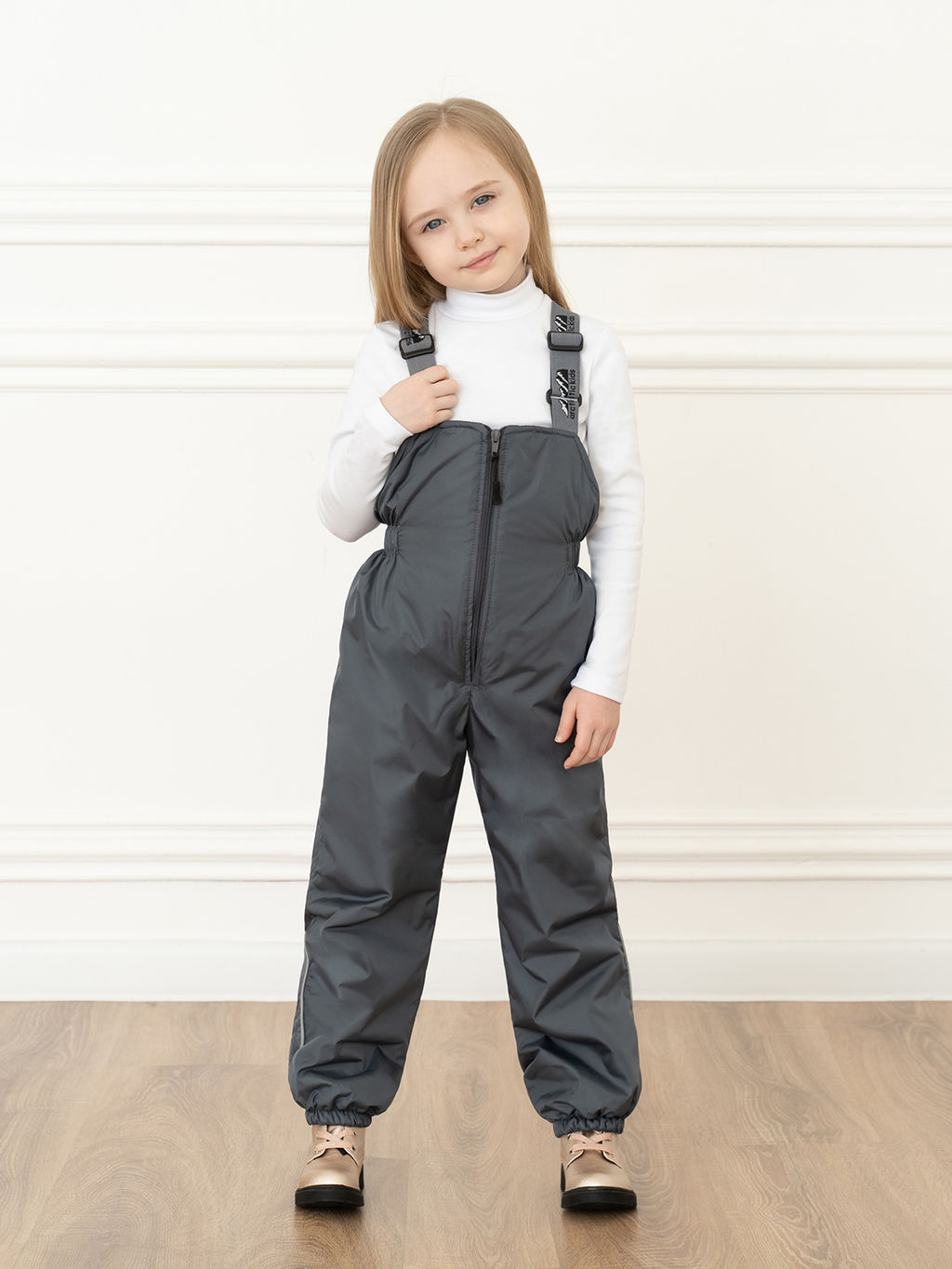 Полукомбинезон детский серый 60-012 (128, 64)