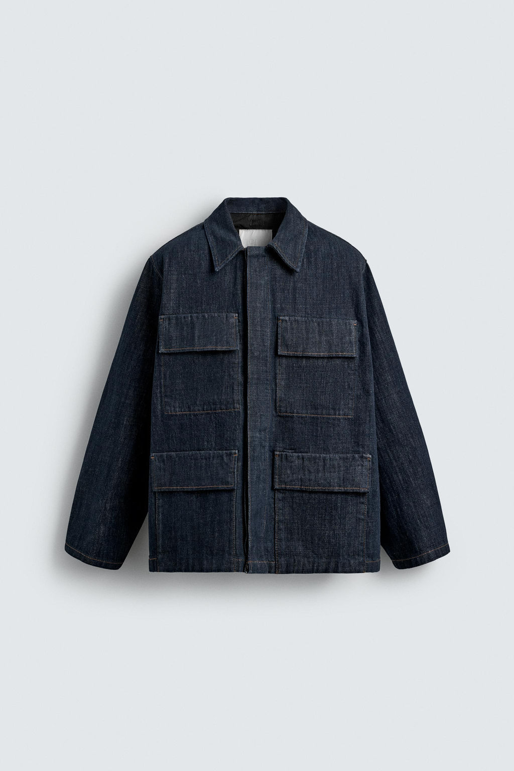 RELAXED FIT DENIM JACKET WITH POCKETS - Zara фото 8