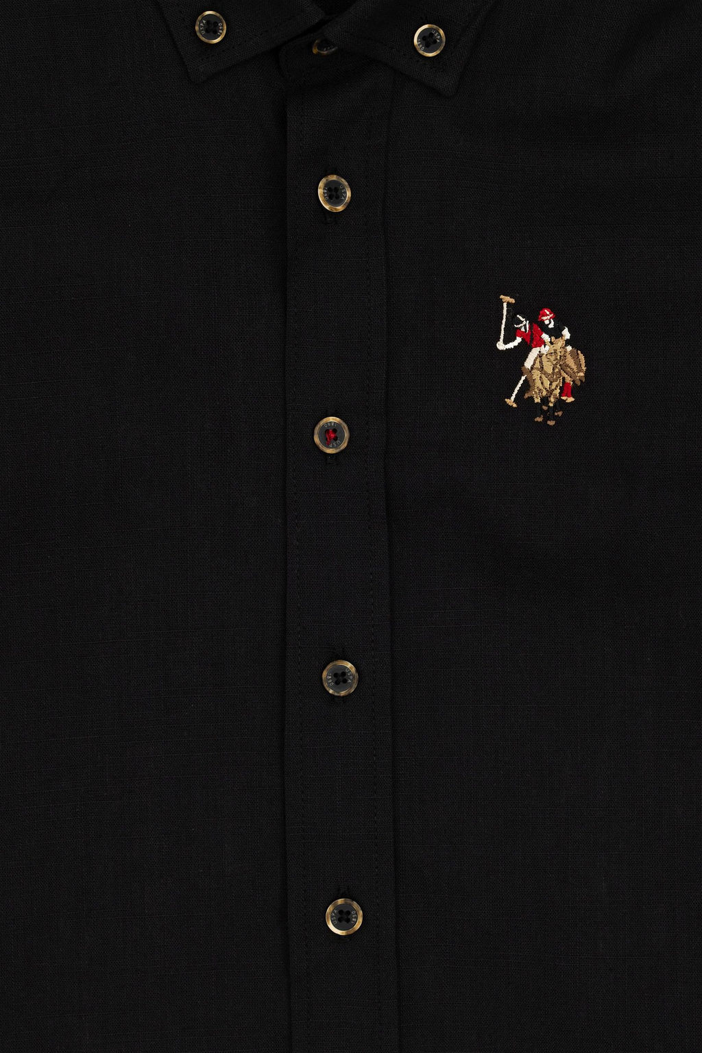 Рубашка U.s. Polo Assn для мальчика черная хлопок  фото 3