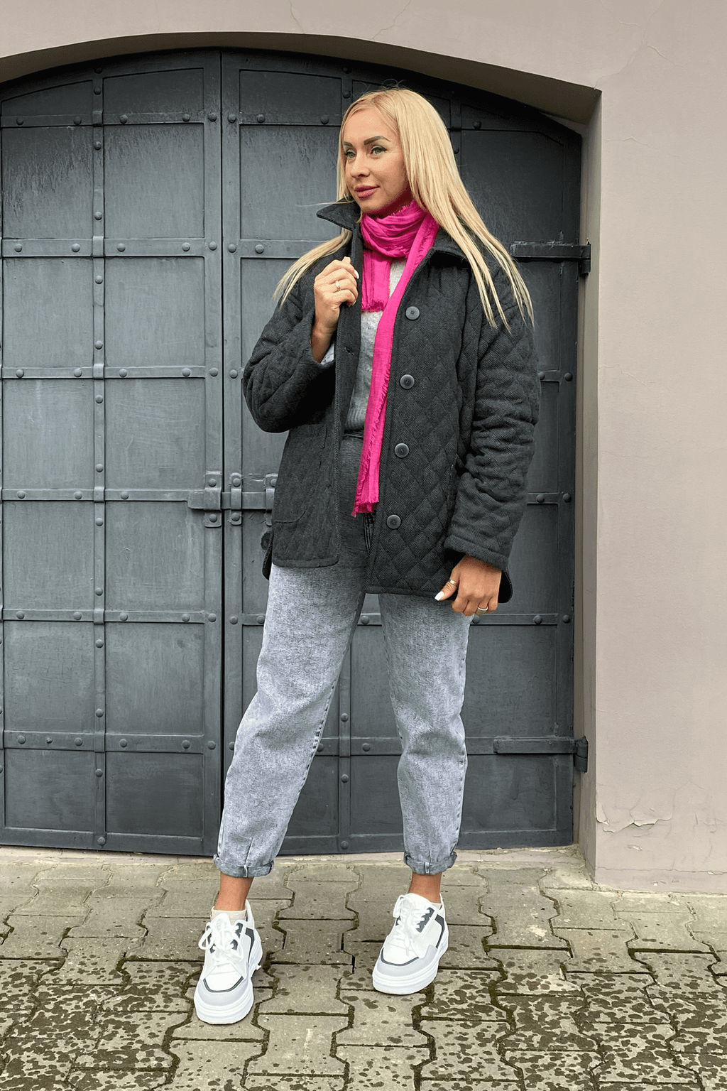 Куртка стеганая на синтепоне из ШЕРСТИ с ХЛОПКОМ - Новый лен фото 11