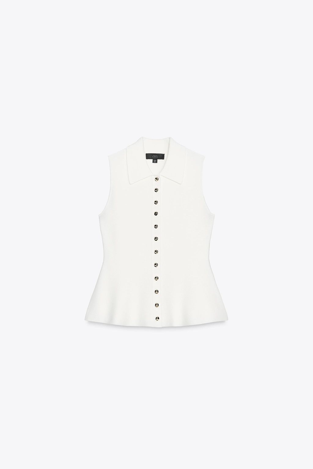 PEPLUM KNIT WAISTCOAT TOP - Zara фото 12