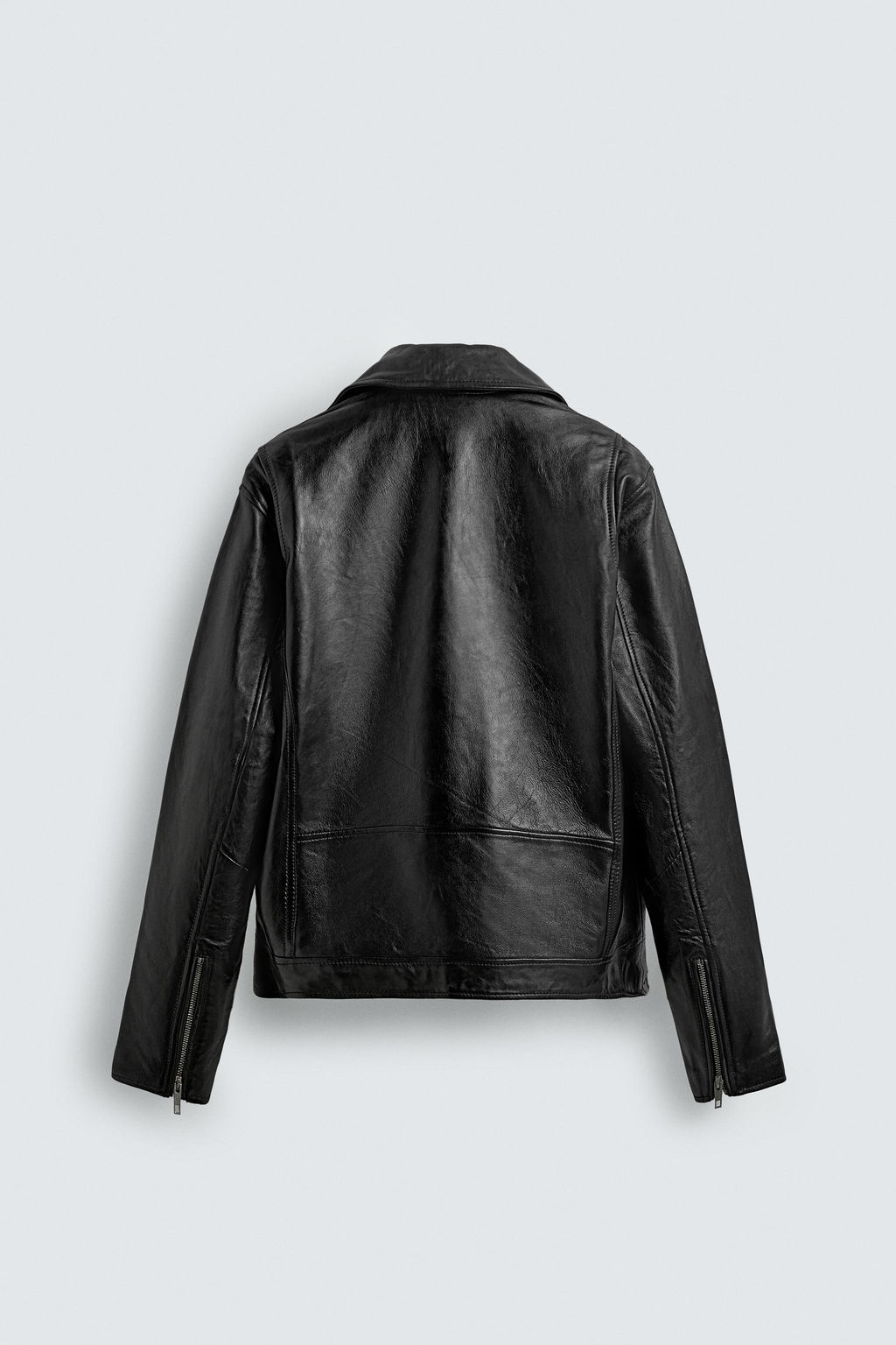 LEATHER BIKER JACKET - Zara фото 8