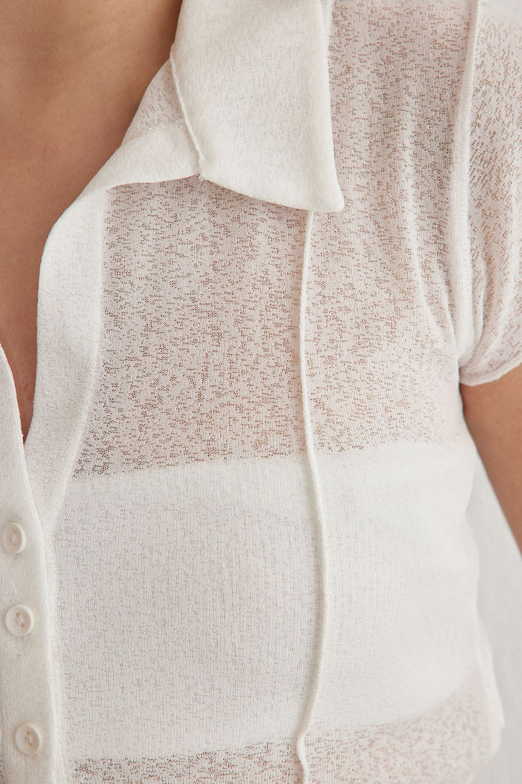 Siyah Fitted/Vucuda Oturan Kopuk Esnek Gomlek TWOSS25GO00027