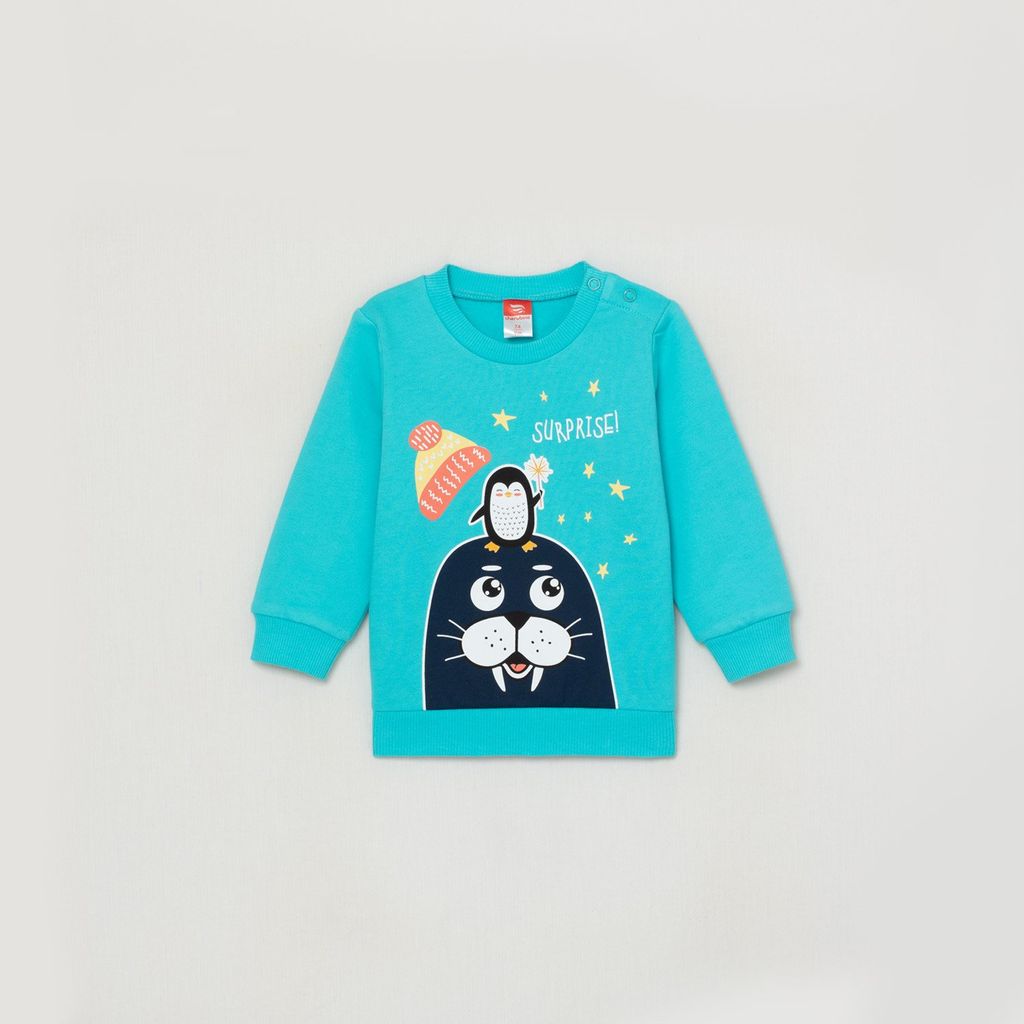 CRB wear/CWNB 62877-40-289 Джемпер для мальчика, бирюзовый/Ex.Cherubino  фото 3