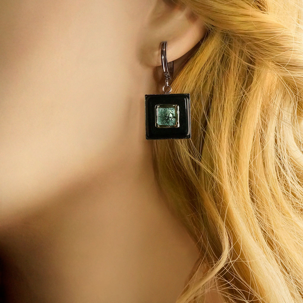 Серьги из муранского стекла MATRIX - Vloes фото 3