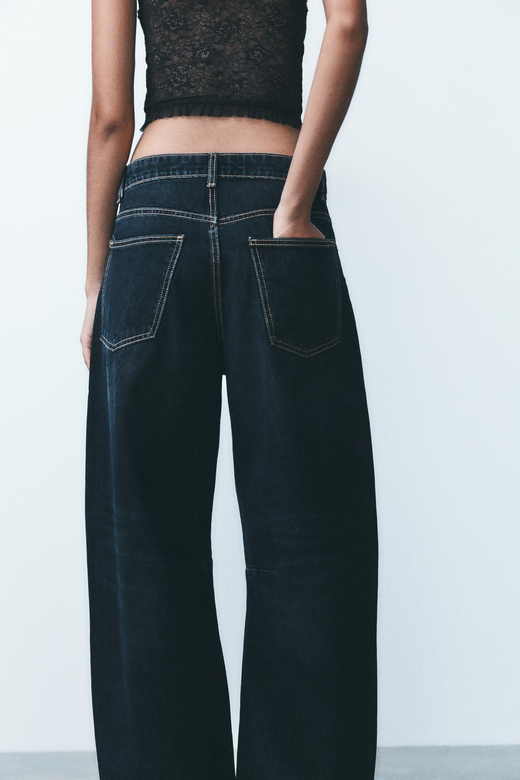 TRF MID-RISE BAGGY BALLOON JEANS - Zara фото 17