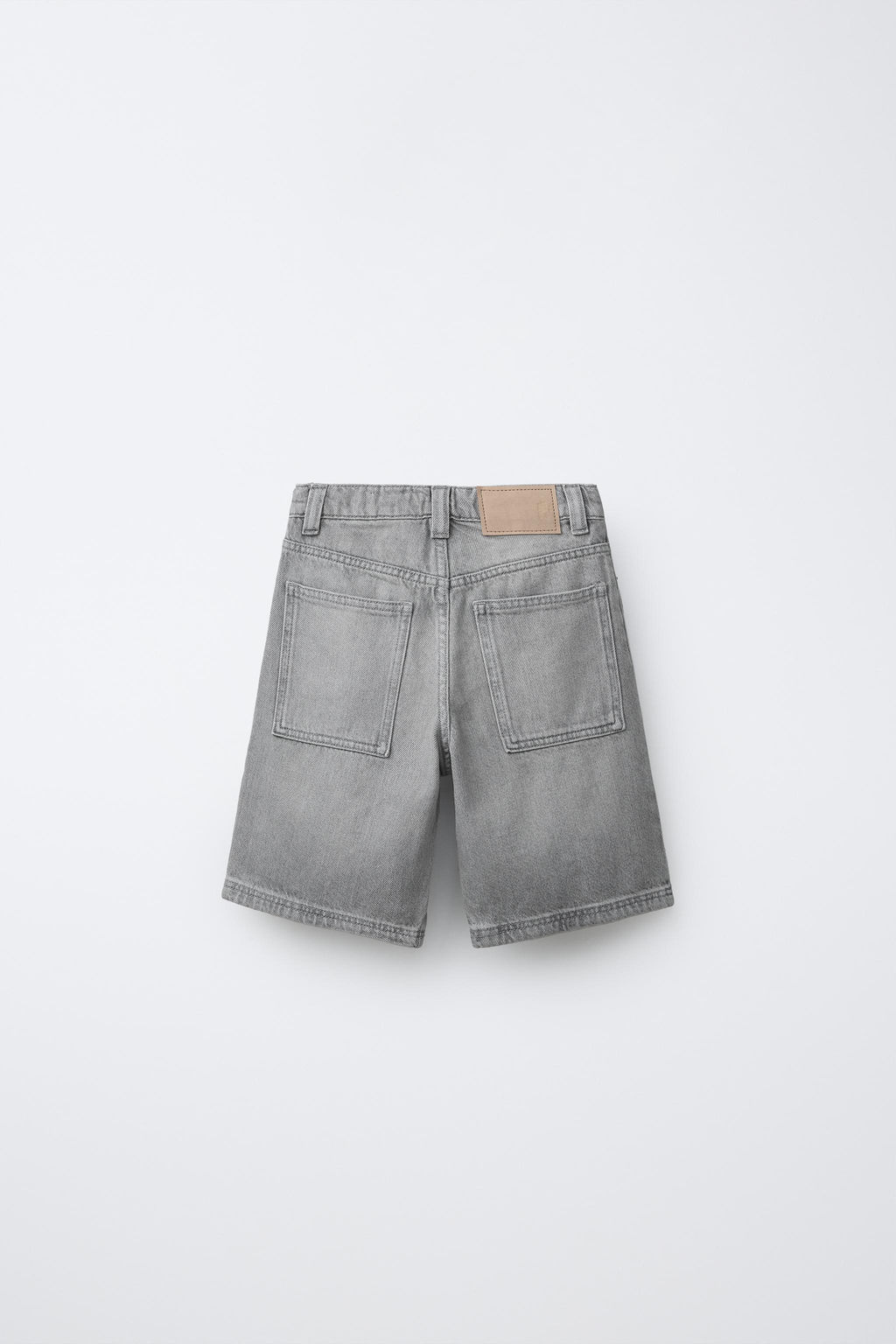 BERMUDA DENIM RELAXED BAGGY / Gris - Zara фото 2