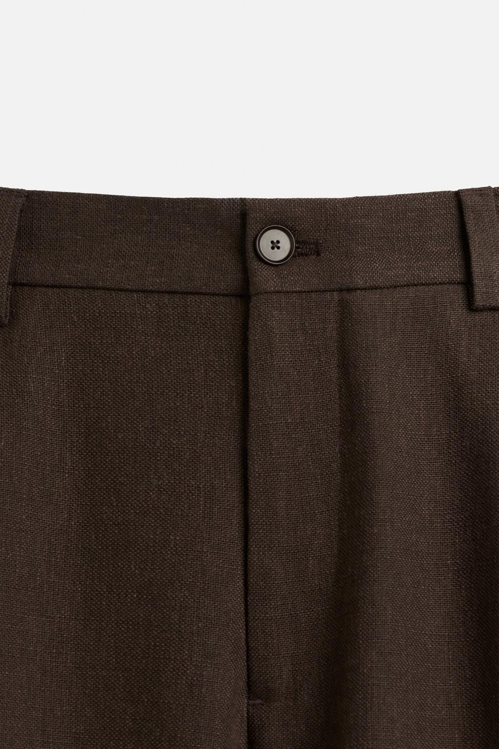 TEXTURED BERMUDA SHORTS WITH PLEATS - Zara фото 8