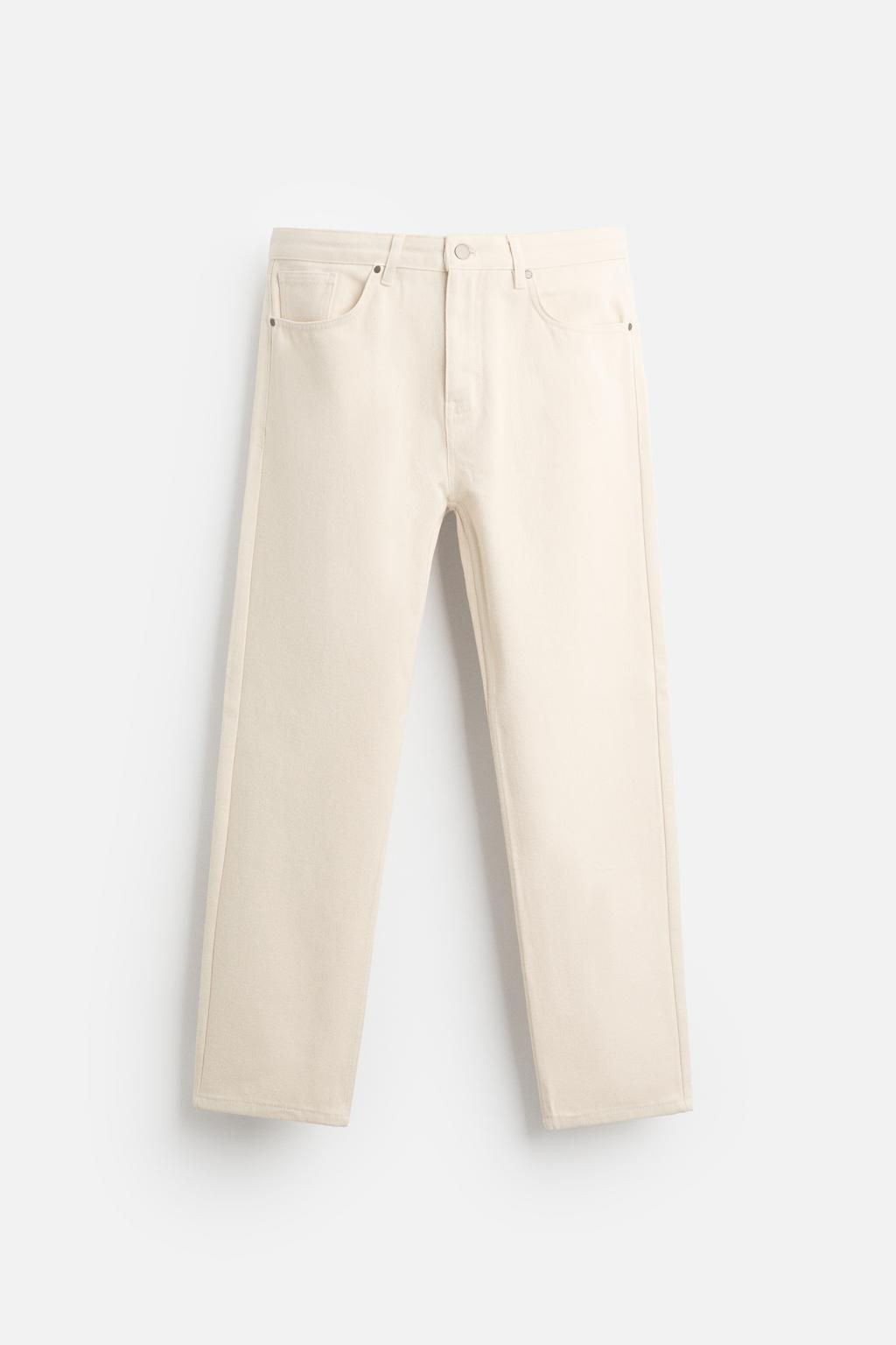 TEXTURED COTTON TROUSERS - Zara фото 7