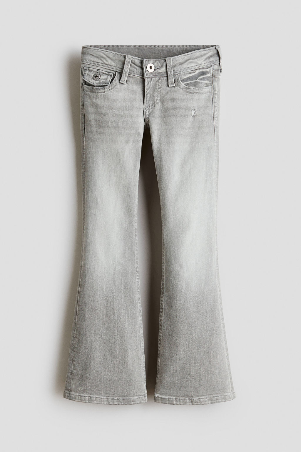 Flared Leg Low Jeans con detalle bordado