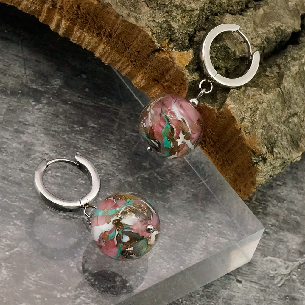 Серьги из муранского стекла ROSE PAYSAGE LS3472