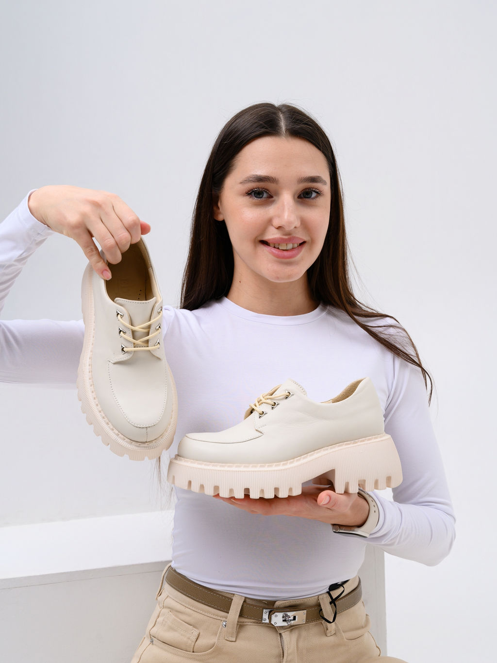 Туфли полуботинки 202.14728be. Бежевый-3