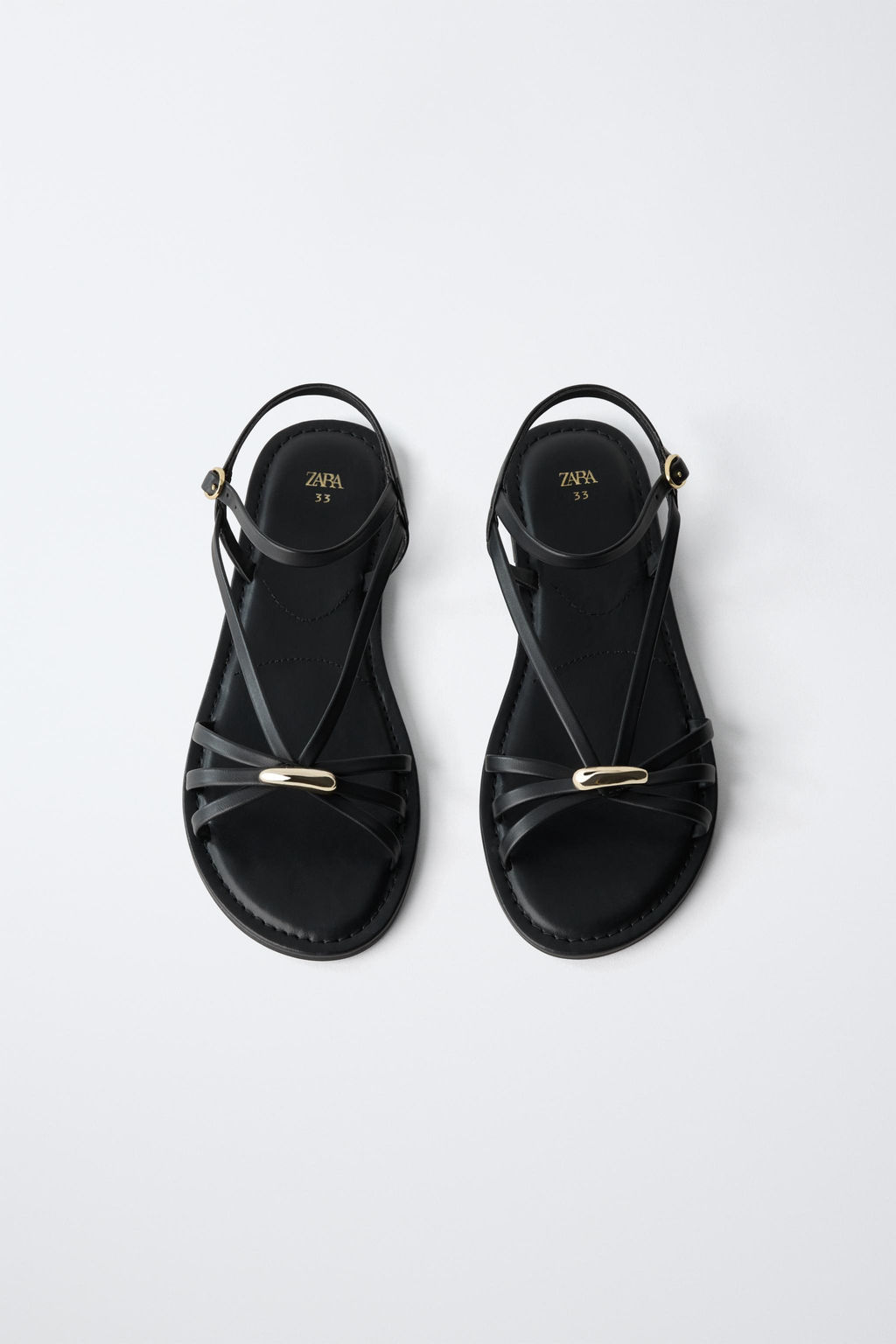 SANDALIA TIRAS / Negro - Zara фото 4