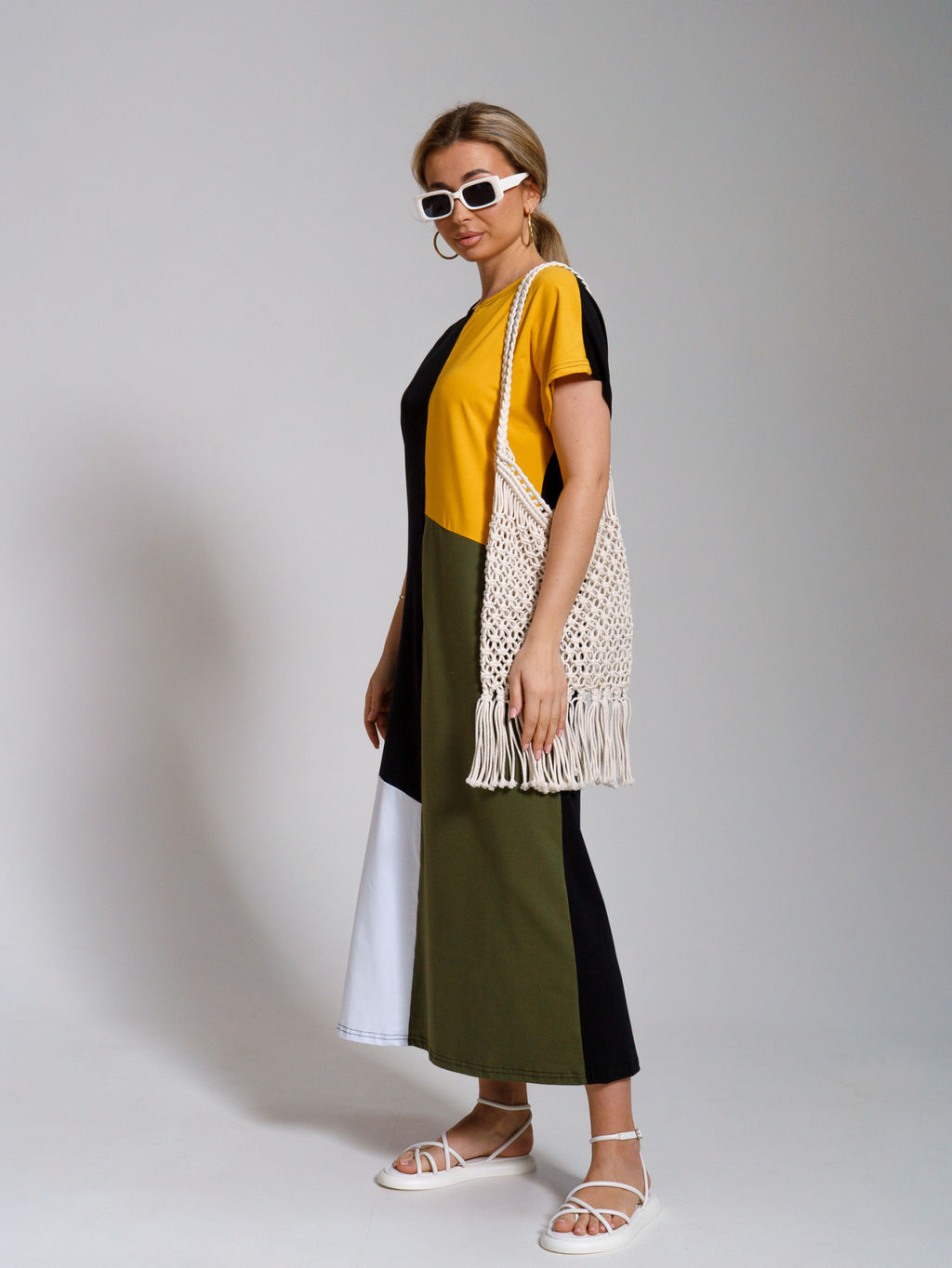 969 Платье "Черный/горчица"