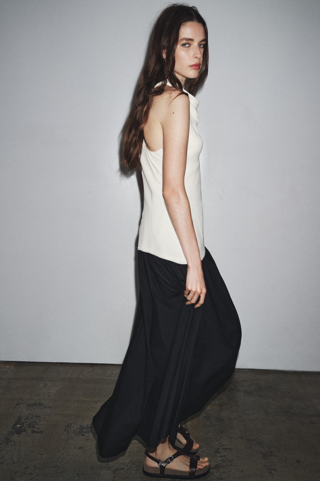 ZW COLLECTION COMBINED HALTER DRESS - Zara фото 13