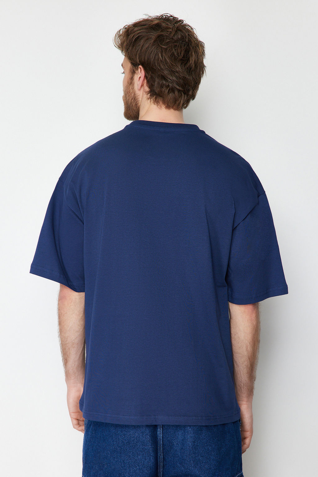 TRENDYOL MAN Tas Oversize/Genis Kesim Uzak Dogu Bask?l? %100 Pamuklu T-Shirt TMNSS24TS00035 - Trendyolmilla фото 2