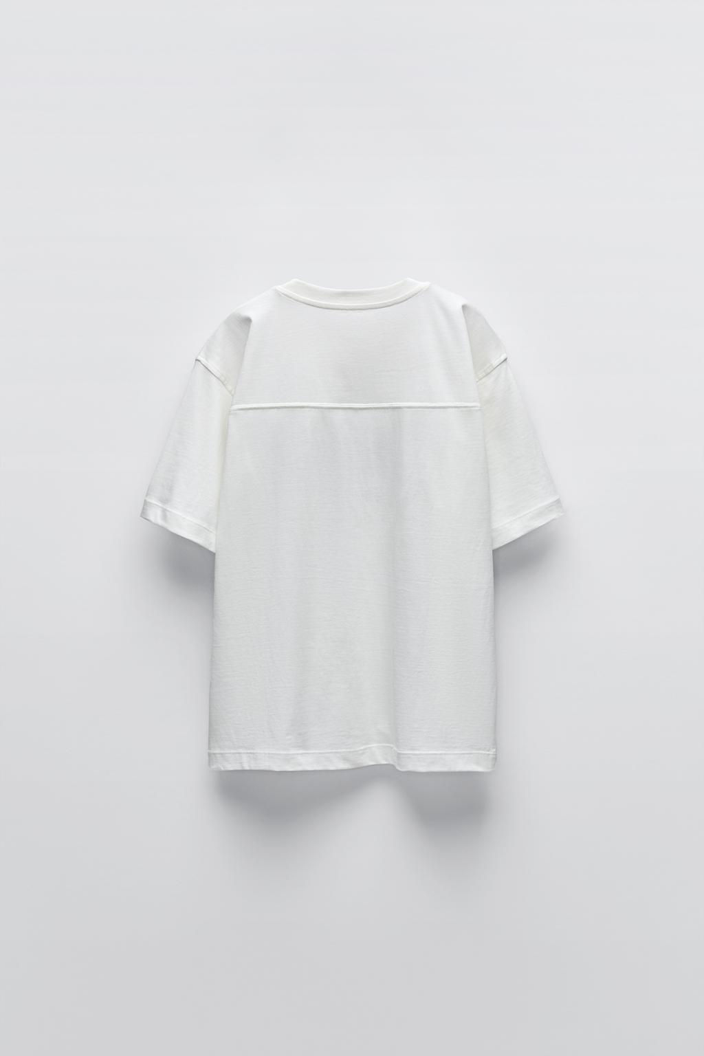 T-SHIRT WITH EMBROIDERED SLOGAN - Zara фото 3