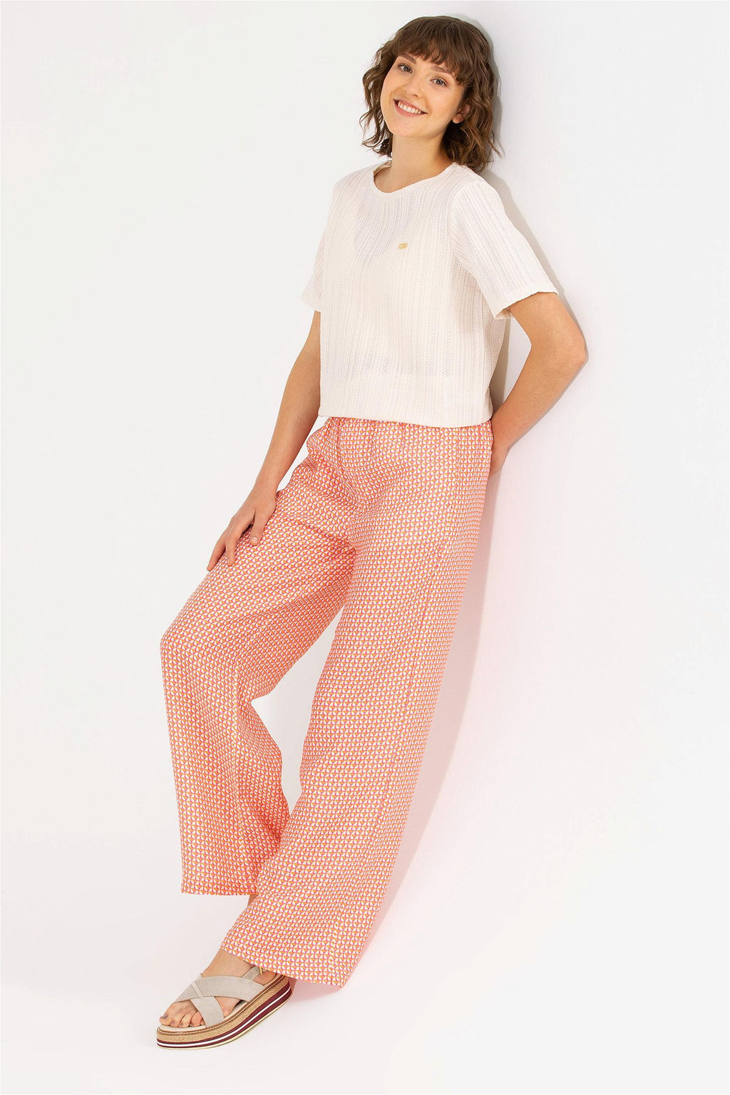 Женская кремовая футболка с круглым вырезом Неожиданная скидка в корзине - U.s. polo assn фото 4