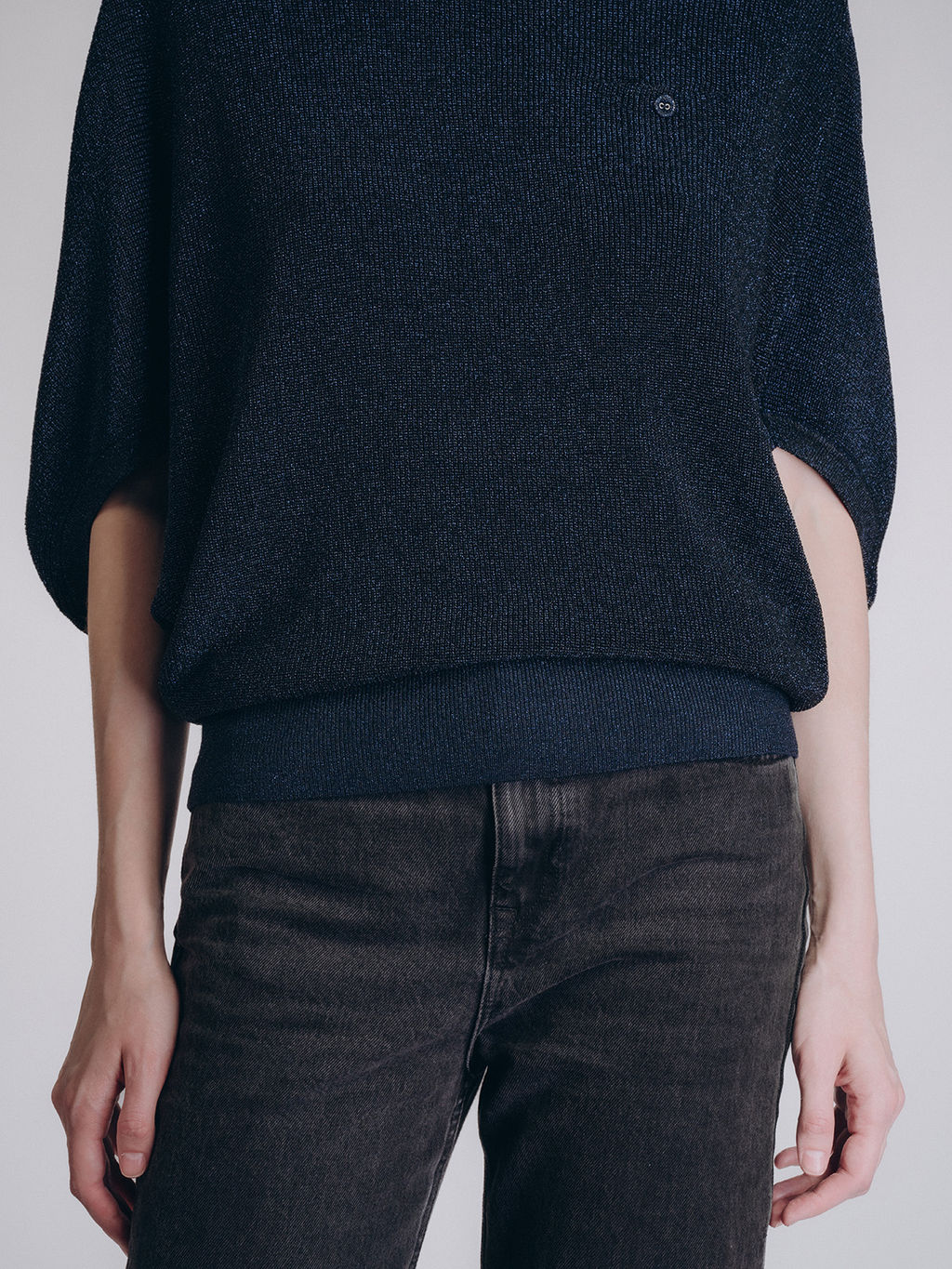 Женская кофта тёмно-синего цвета (арт. 5224TBC) - Indefini фото 7