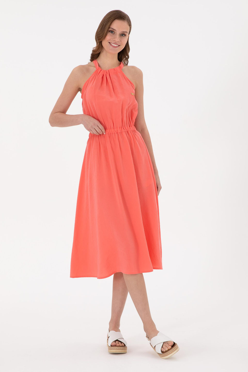 Женское тканое платье с цветами граната Неожиданная скидка в корзине - U.s. polo assn фото 3