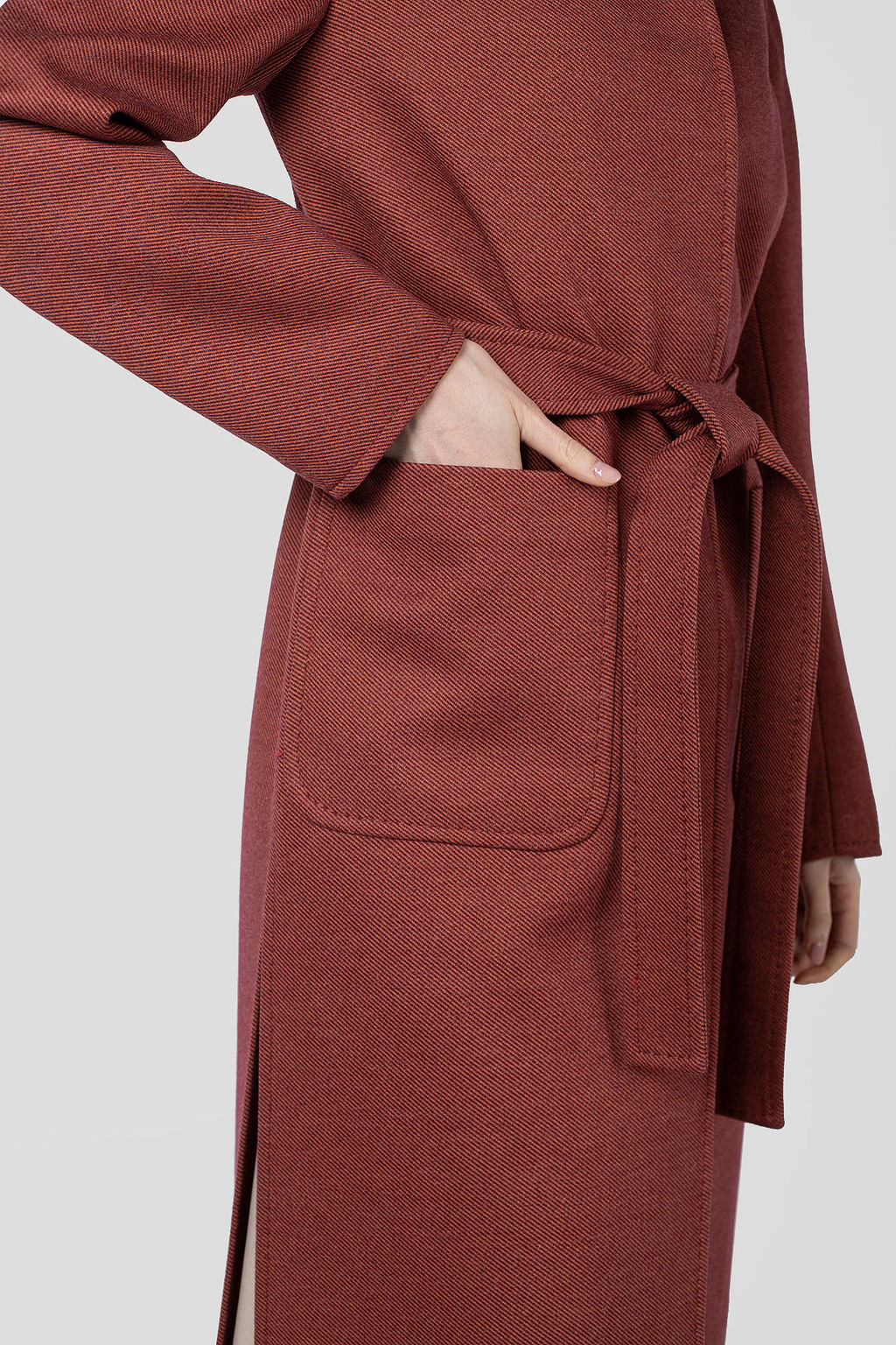 Пальто женское демисезонное (пояс) - El podio фото 6