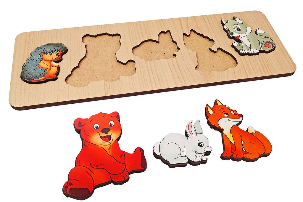 Рамка-вкладыш малая "Дикие животные" арт.7995 /45