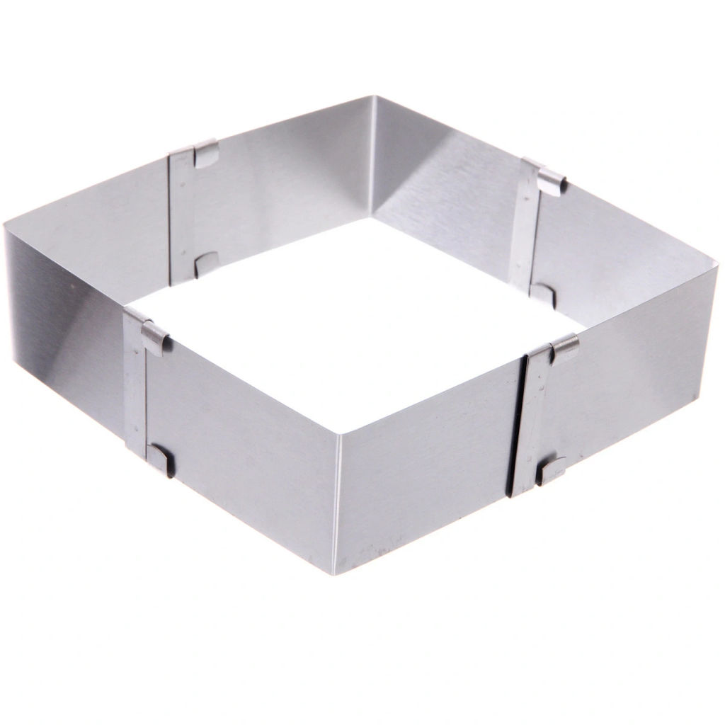 Цена за 2 шт. Форма для салата регулируемая "Квадрат"10*10*5см (до 17см)