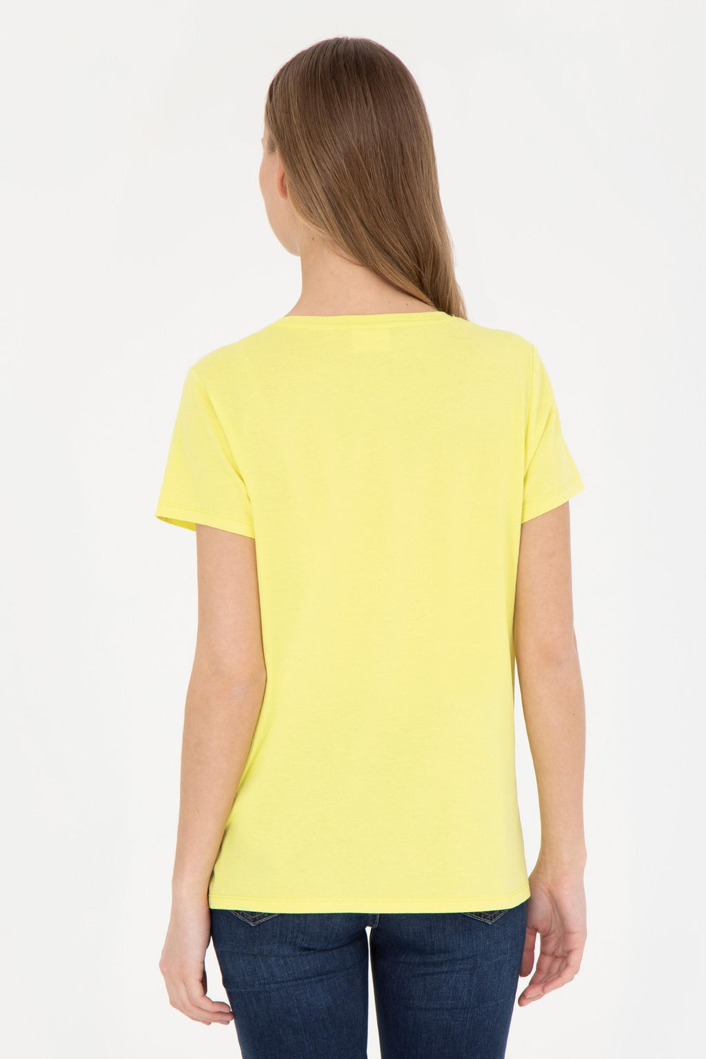 Женская фисташково-зеленая футболка с круглым вырезом - U.s. polo assn фото 12