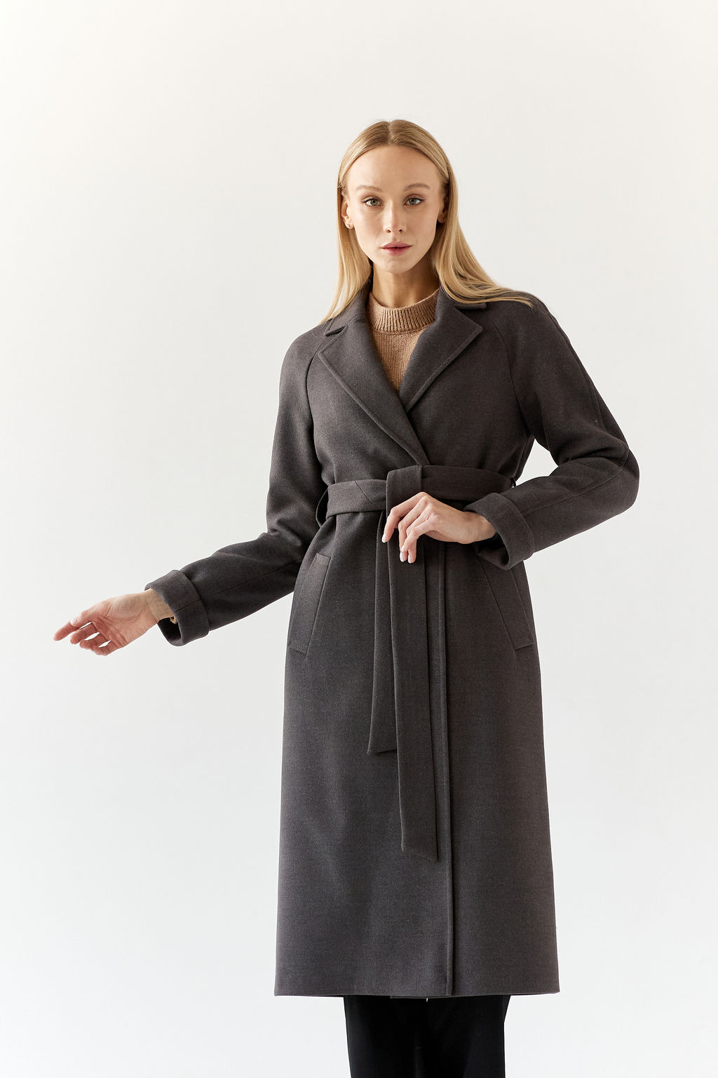 Пальто женское демисезонное 22555 (синий) - Kankan фото 45